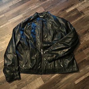 “Leather” look jacket